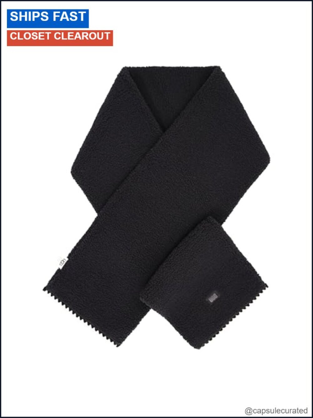 Plush Fleece Scalloped Edge Scarf - Women's Winter Wrap